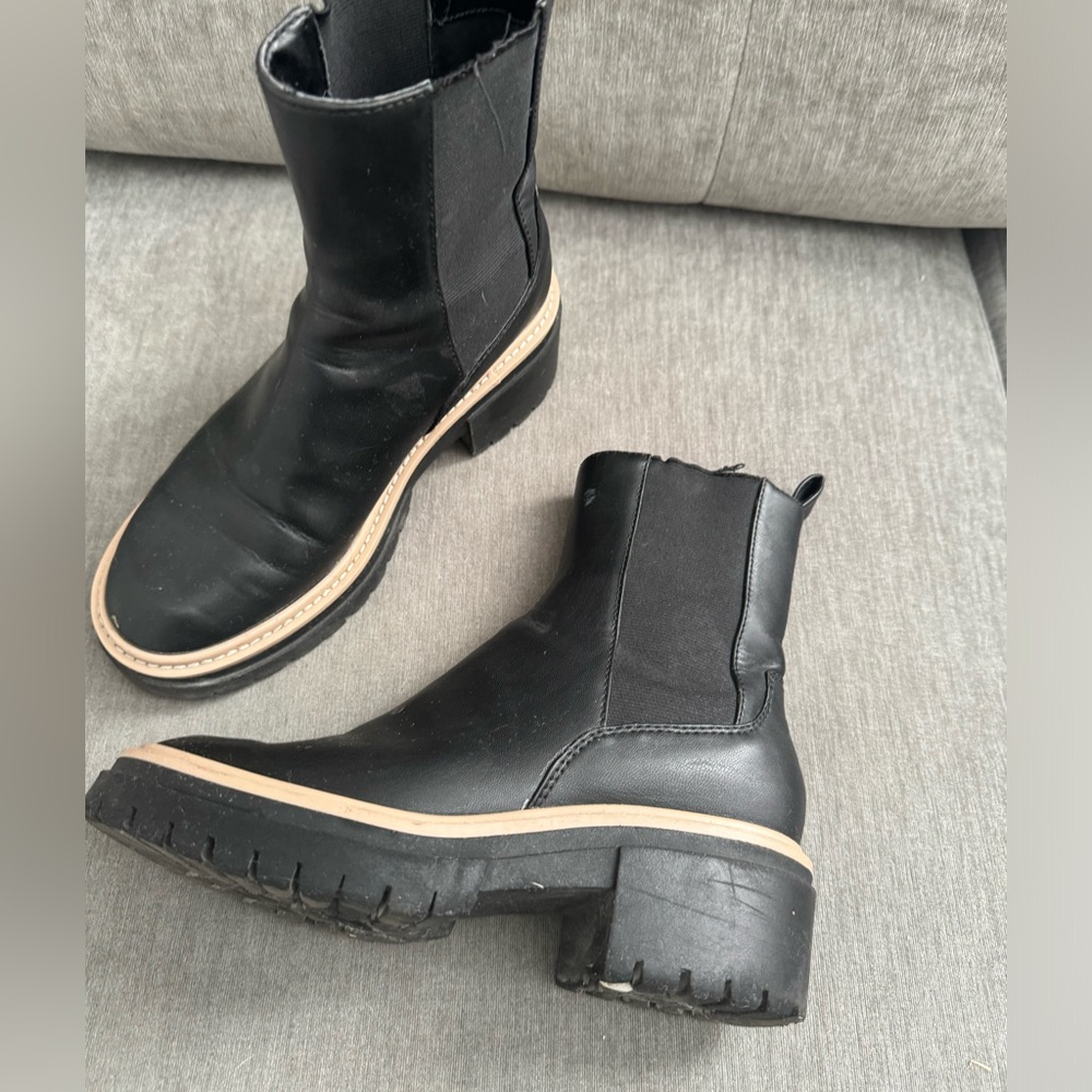 Open edit chelsea black boots